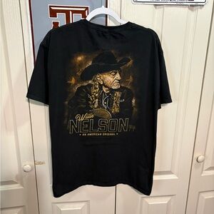 Willie Nelson Black Graphic Tee